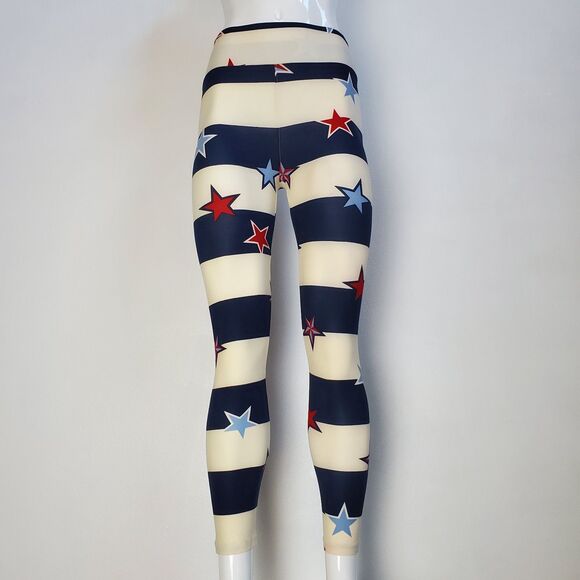 NEW LuLaRoe Navy Cream Star Leggings - Picture 1 of 7